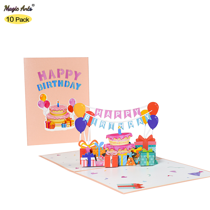 Cartes-de-vminist-riels-x-Pop-Up-en-3D-pour-enfant-cadeau-d-anniversaire-colonne-vert