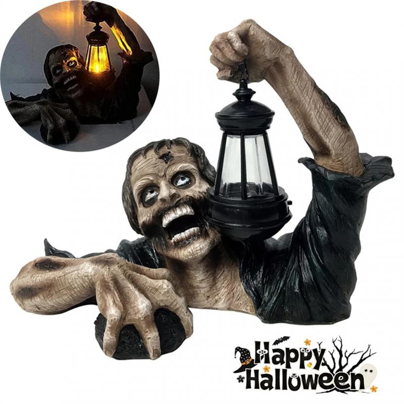 Lanterne-LED-d-horreur-pour-Halloween-Statue-de-Zombie-de-jardin-et-cour-avec-batterie-d