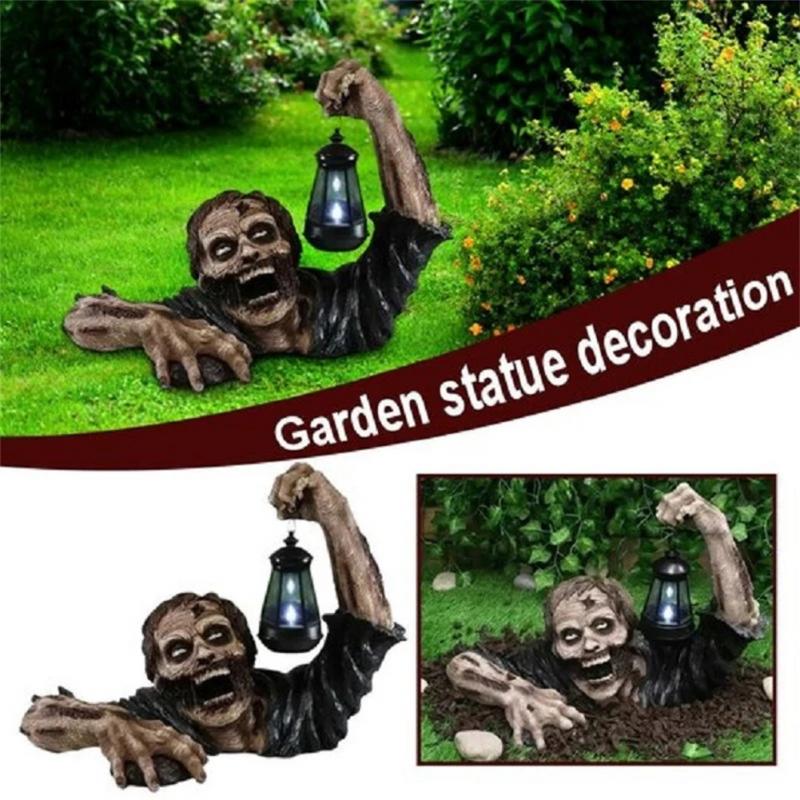 Lanterne-LED-d-horreur-pour-Halloween-Statue-de-Zombie-de-jardin-et-cour-avec-batterie-d