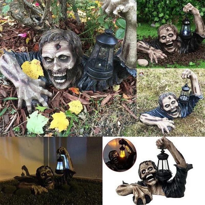 Lanterne-LED-d-horreur-pour-Halloween-Statue-de-Zombie-de-jardin-et-cour-avec-batterie-d