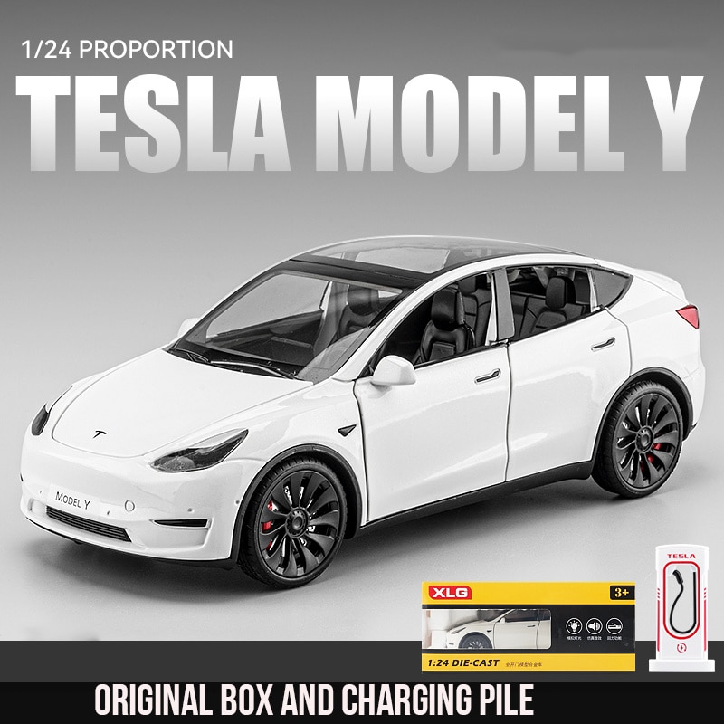 MINI-voiture-de-Simulation-TESLA-mod-le-Y-SUV-1-24-jouet-en-alliage-v-hicules