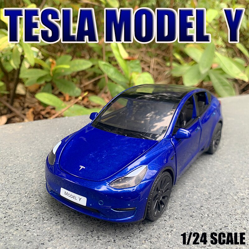 MINI-voiture-de-Simulation-TESLA-mod-le-Y-SUV-1-24-jouet-en-alliage-v-hicules