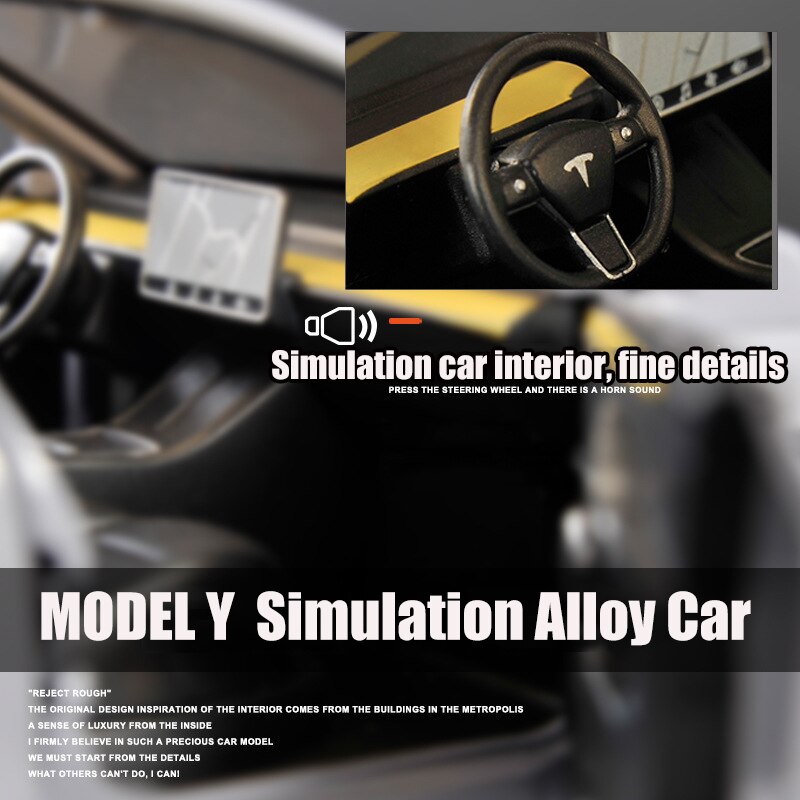 MINI-voiture-de-Simulation-TESLA-mod-le-Y-SUV-1-24-jouet-en-alliage-v-hicules