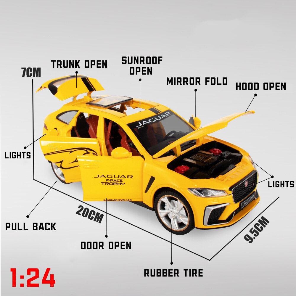 JAGUARF-PACE-SVR-Voiture-de-simulation-1-24-jouet-en-m-tal-alliage-moul-sous-pression
