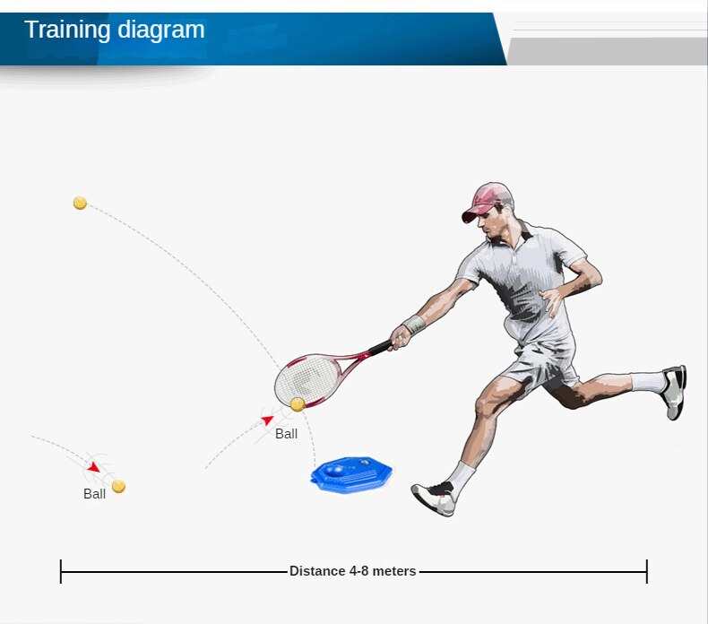 Base-De-pratique-De-Tennis-pour-entra-neur-De-sport-1-pi-ce-en-plastique-bleu