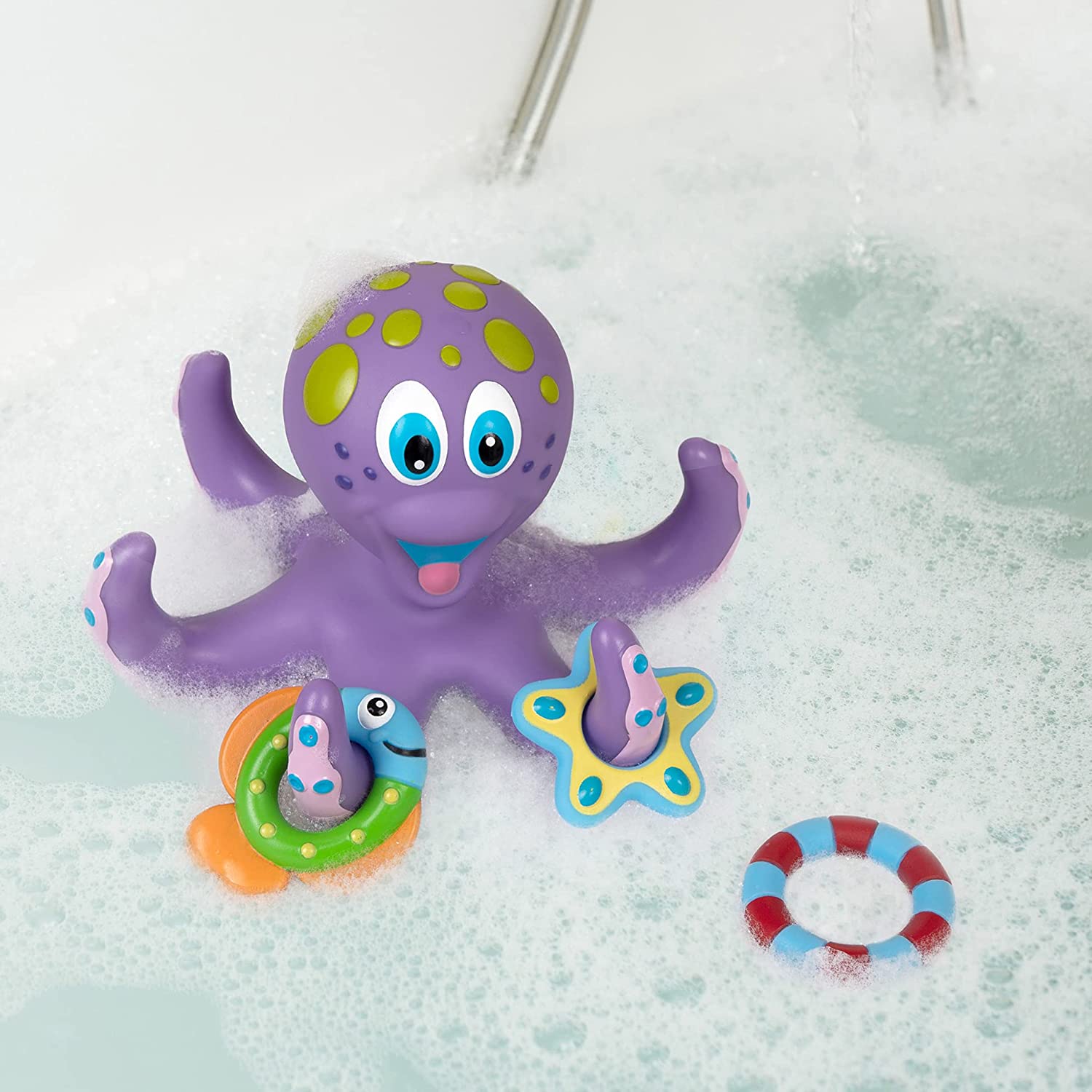 Enfants-douche-bain-jouets-mignon-canard-roue-eau-dauphin-jouets-b-b-robinet-de-bain-eau