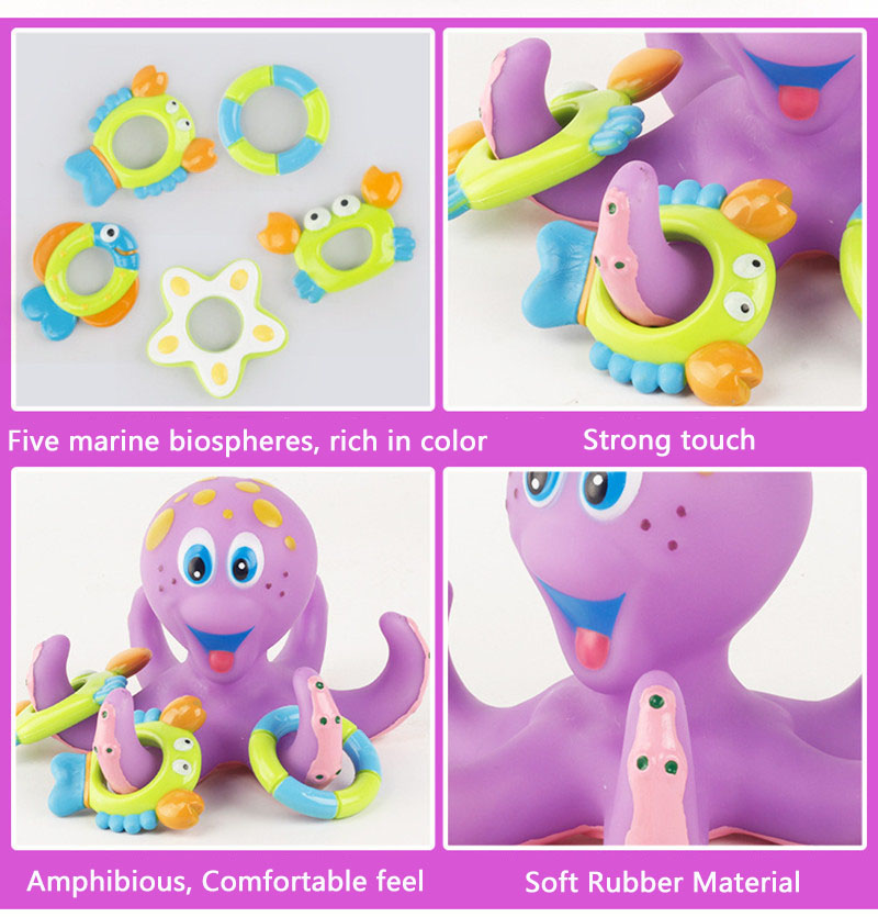 Enfants-douche-bain-jouets-mignon-canard-roue-eau-dauphin-jouets-b-b-robinet-de-bain-eau