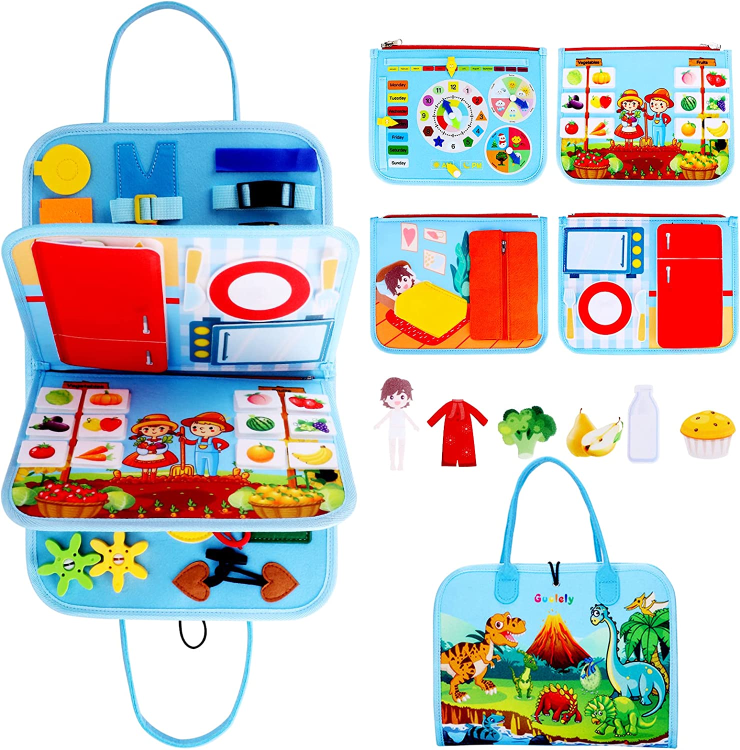 Montessori-Busy-Board-Toddlers-Jouet-de-voyage-ApprentiCumbria-alth-Jouet-mentaires-oriel-pour-gar-ons-et