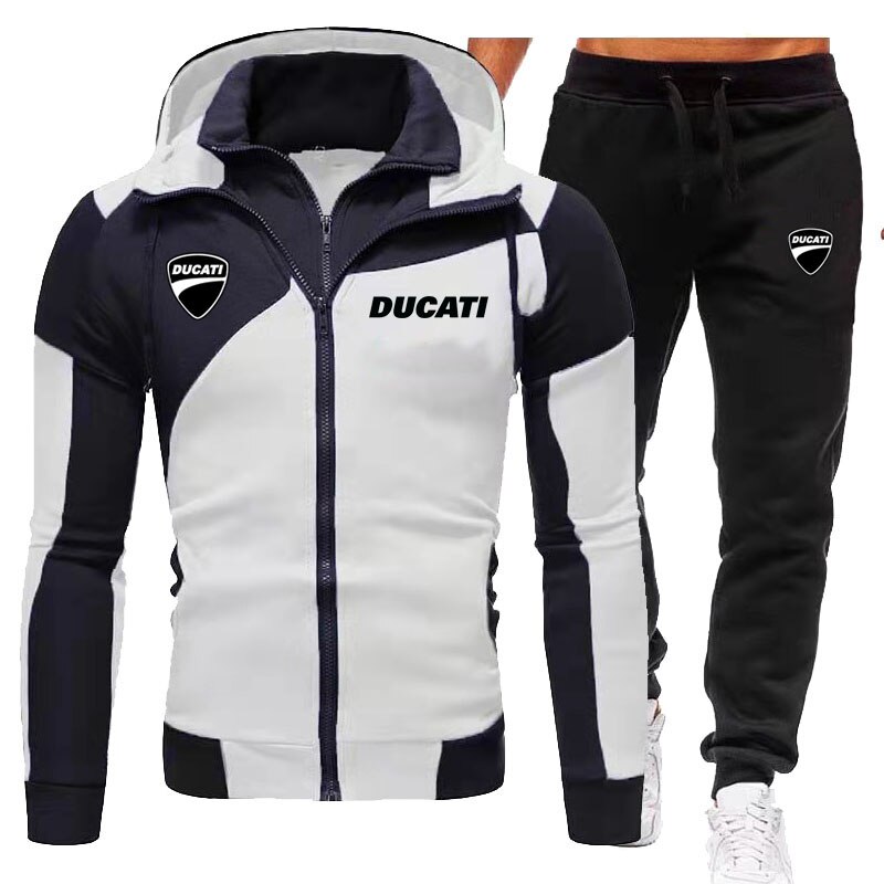 Veste-coupe-vent-pantalon-capuche-imprim-Ducati-pour-homme-tenue-d-ext-rieur-d-contract-e