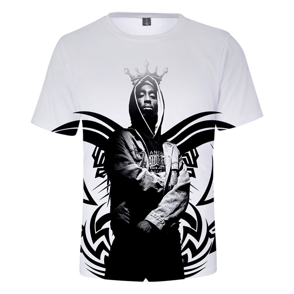 T-shirt-manches-courtes-homme-femme-estival-d-contract-Cool-tendance-la-mode-avec-Rapper-2PAC