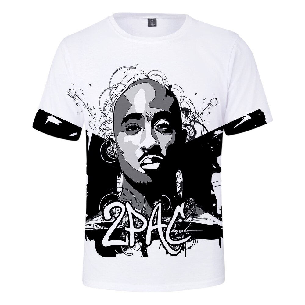 T-shirt-manches-courtes-homme-femme-estival-d-contract-Cool-tendance-la-mode-avec-Rapper-2PAC