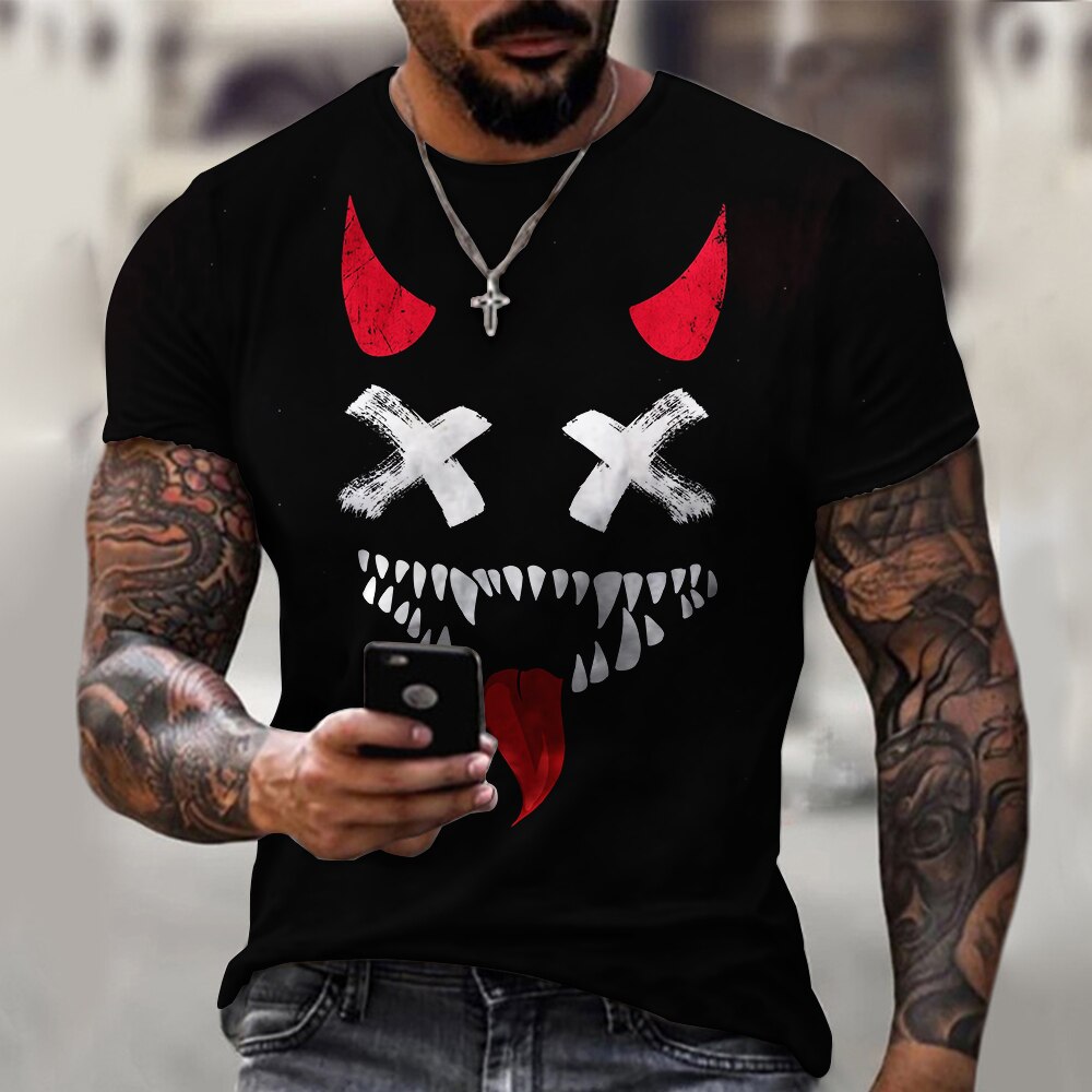 T-shirt-manches-courtes-homme-femme-Streetwear-d-contract-estival-et-la-mode-avec-motif-XOXO