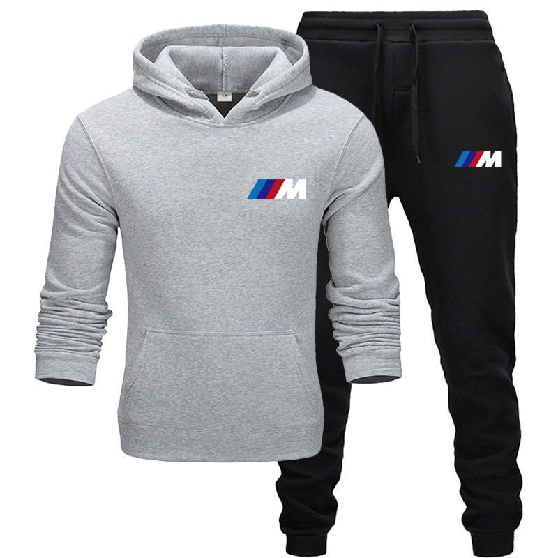 Ensemble-de-Sport-pour-hommes-nouvelle-collection-automne-et-hiver-2020-sweat-capuche-pantalon-BMW-combinaisons