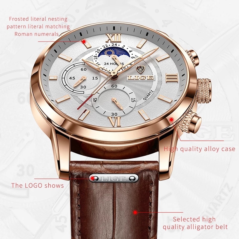 LIGE-montre-de-Sport-pour-hommes-marque-de-luxe-en-cuir-24-heures-Phase-de-lune