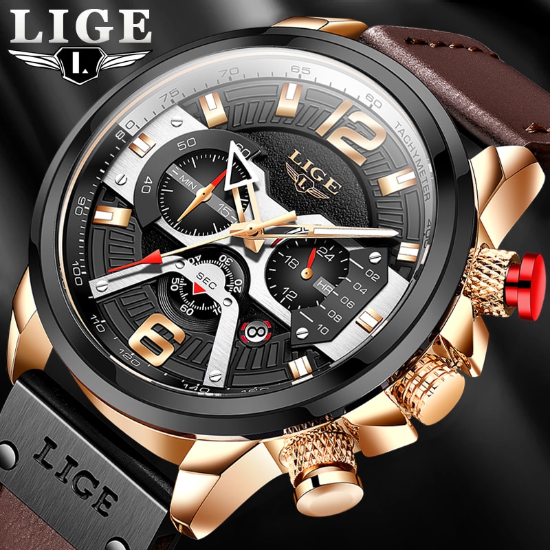 LIGE-montre-Quartz-en-cuir-pour-hommes-chronographe-tanche-Sport-Date-automatique-nouvelle-collection-2021