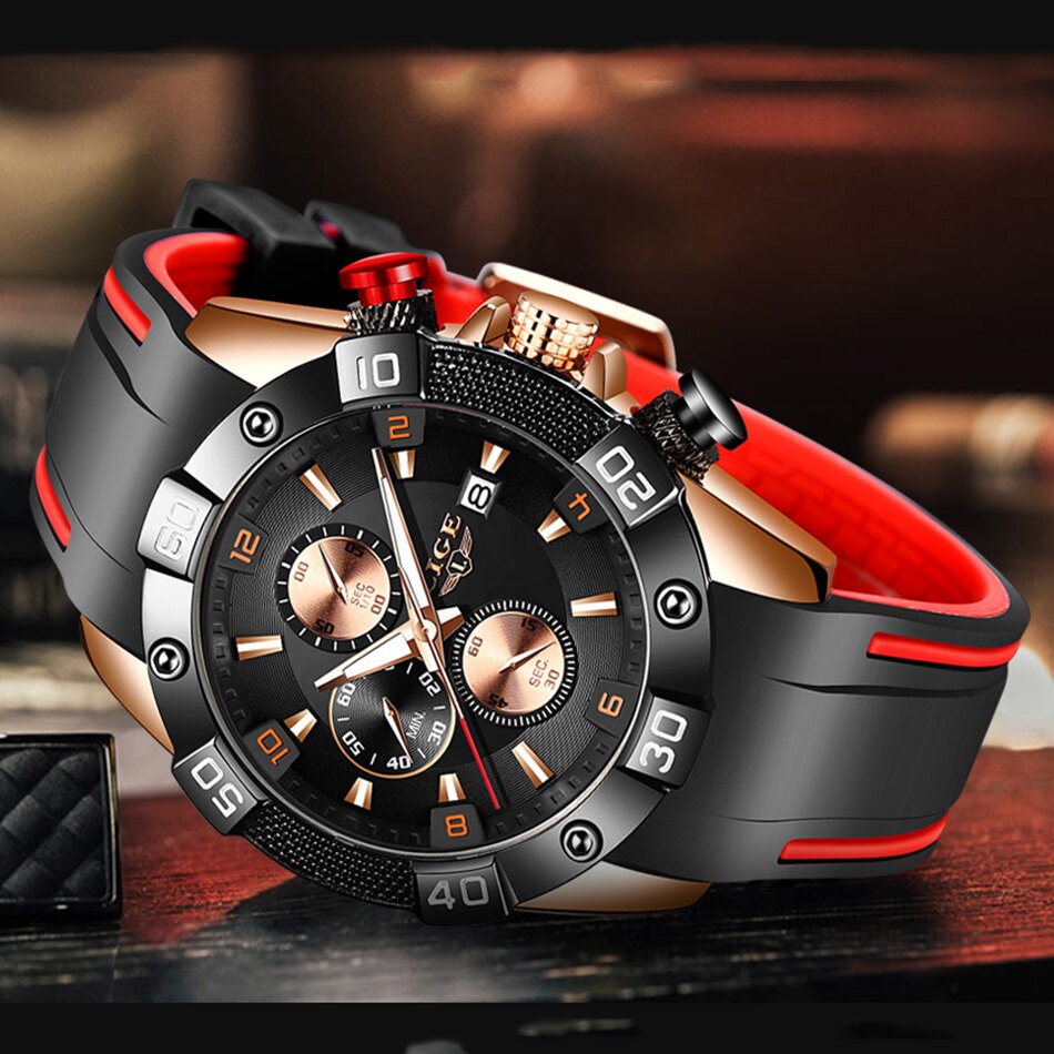 LIGE-montre-Quartz-pour-hommes-grande-marque-avec-bracelet-en-Silicone-chronographe-sportif-pour-hommes-nouvelle
