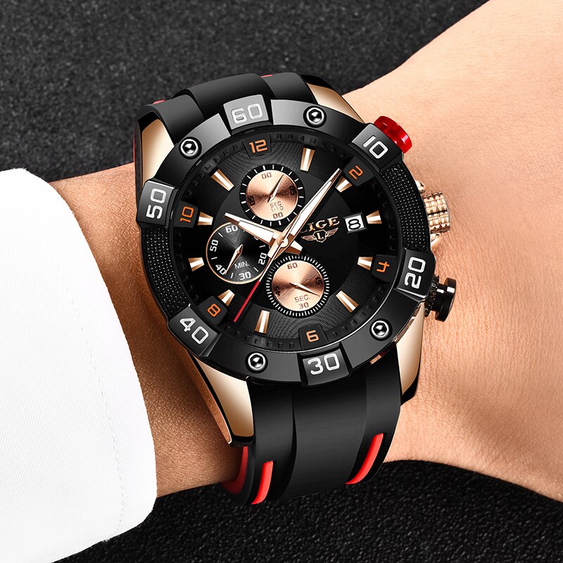 LIGE-montre-Quartz-pour-hommes-grande-marque-avec-bracelet-en-Silicone-chronographe-sportif-pour-hommes-nouvelle