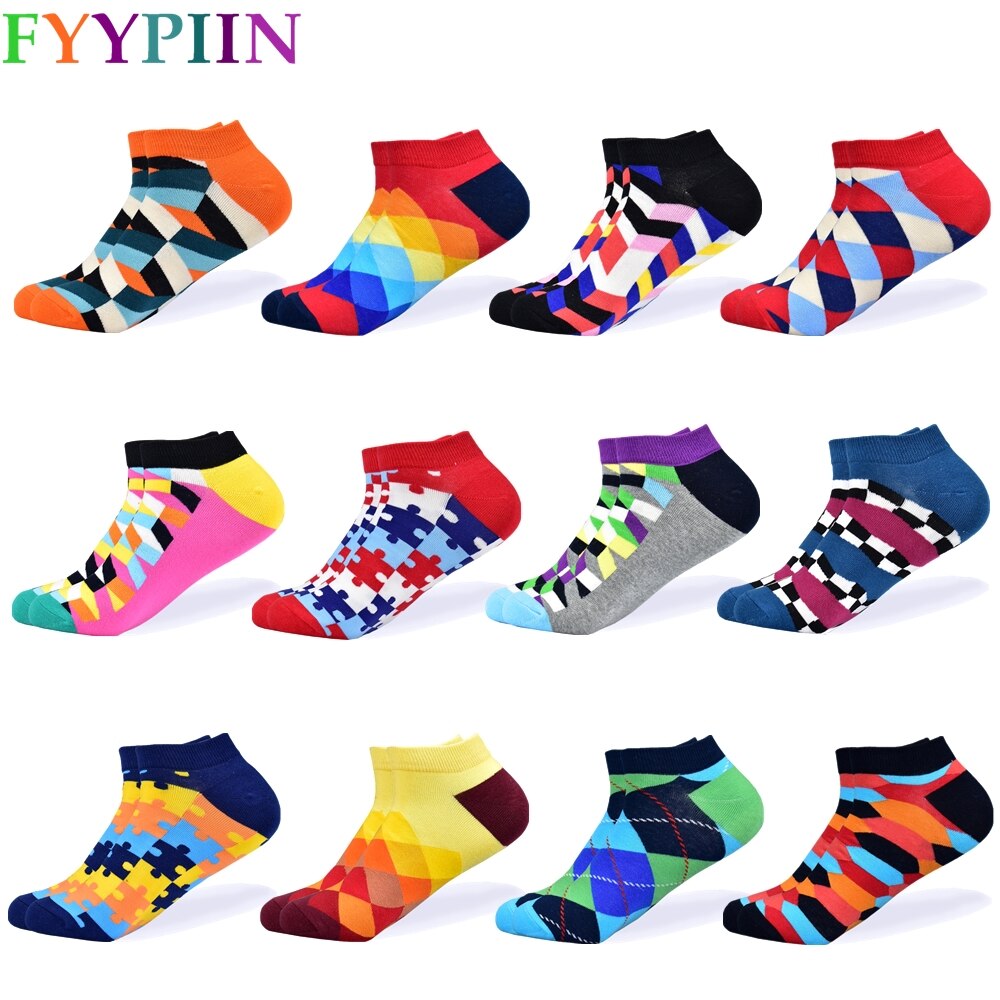 Chaussettes-hommes-invisibles-court-t-chaussettes-qualit-affaires-d-contract-printemps-couleur-peign-coton-bateau-chaussettes