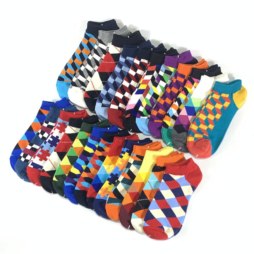 Chaussettes-hommes-invisibles-court-t-chaussettes-qualit-affaires-d-contract-printemps-couleur-peign-coton-bateau-chaussettes