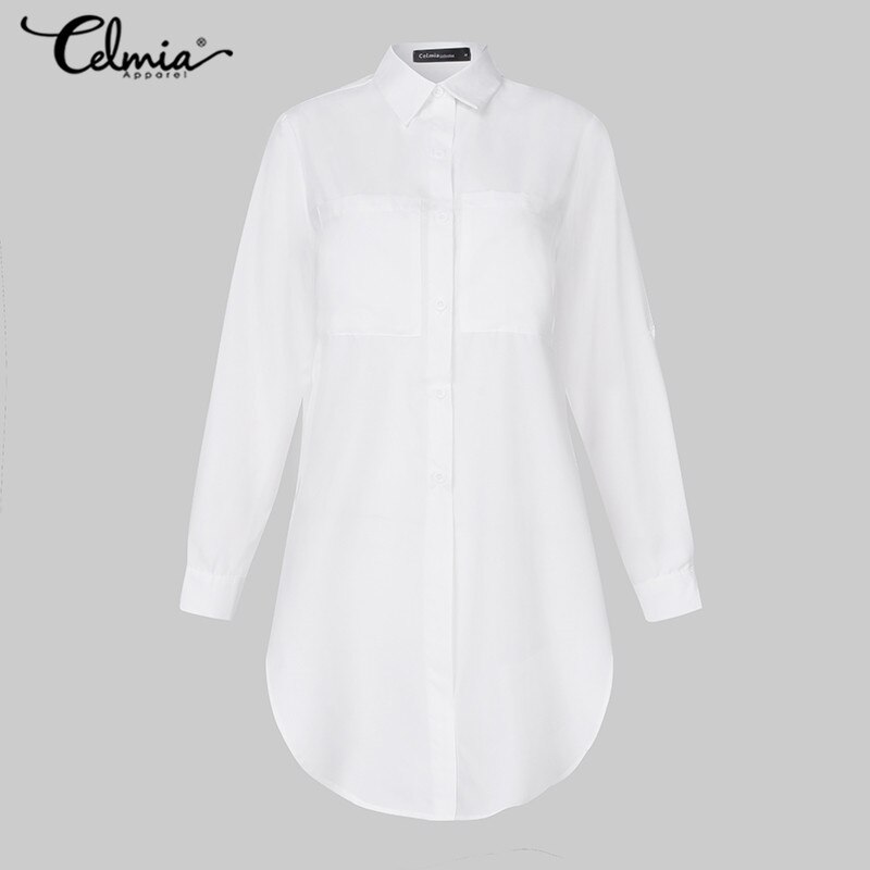 Celmia-tunique-manches-longues-et-col-rabattu-pour-femme-chemise-l-gante-et-d-contract-e