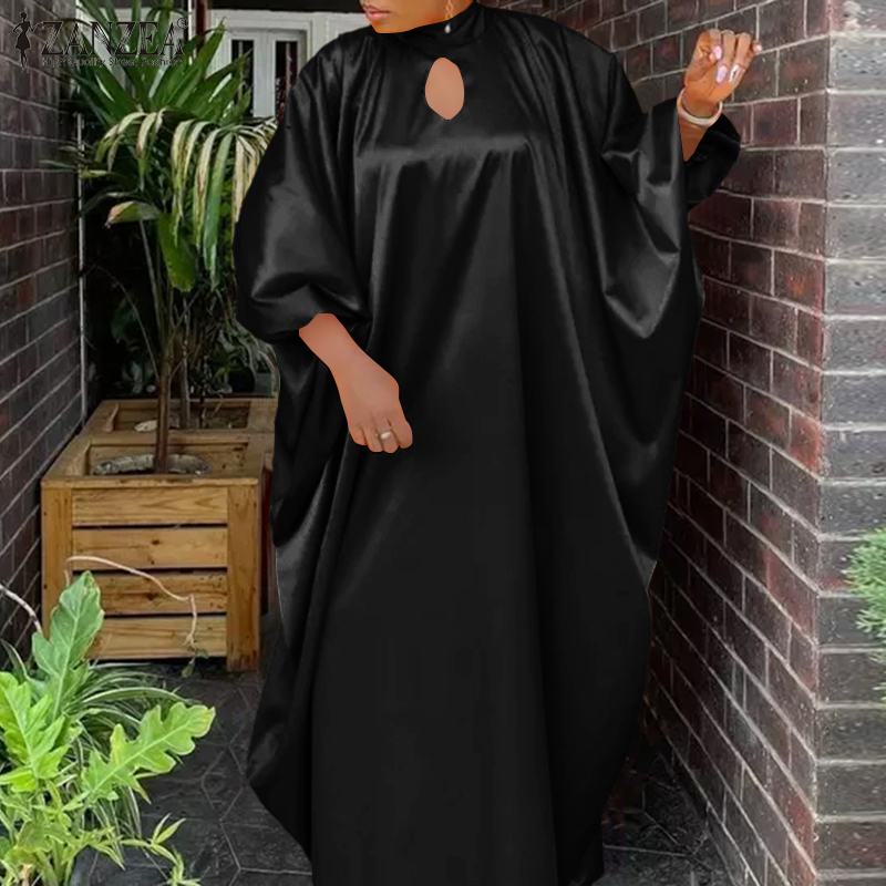 Oversize-Women-Stylish-Long-Sleeve-Hollow-Out-Maxi-Long-Dress-ZANZEA-Autumn-Satin-Sundress-Robe-Femme