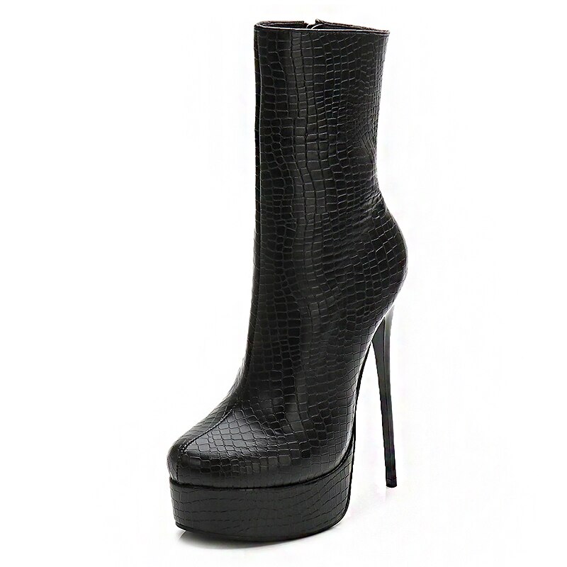 Bottes-noires-plateforme-Stiletto-avec-fermeture-clair-lat-rale-pour-femme-mi-tube-talons-hauts-2021