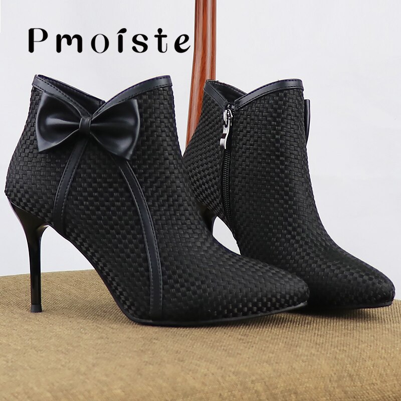 Bottes-talons-hauts-pour-femmes-chaussures-avec-n-ud-papillon-tiss-es-bottines-de-styliste-avec