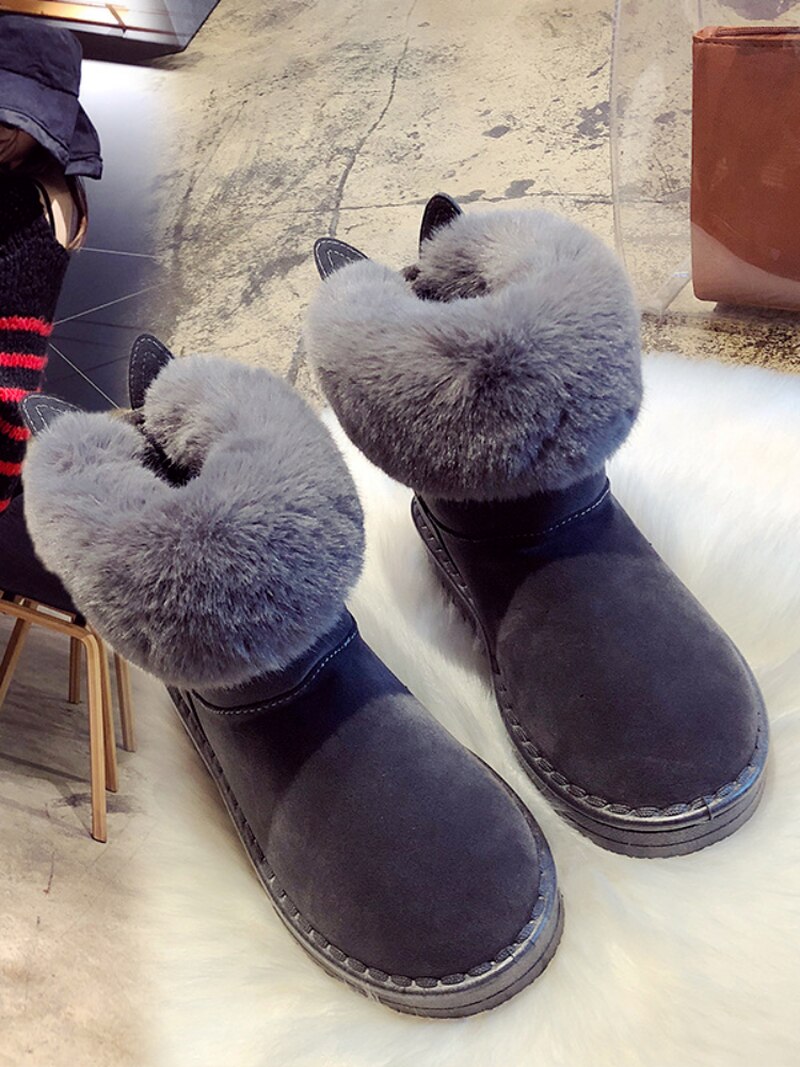 Bottes-de-neige-en-dentelle-plate-pour-femme-chaussures-chaudes-Duantong-offre-sp-ciale-collection-hiver