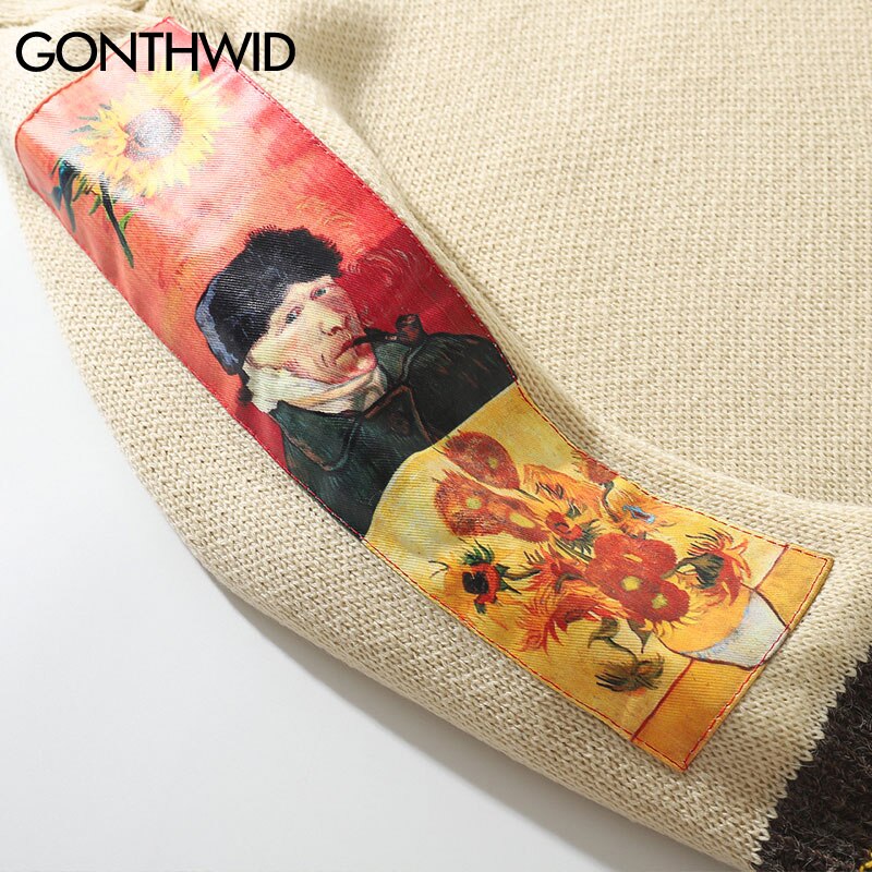 GONTHWID-pull-en-tricot-manches-Van-Gogh-pour-homme-pull-col-ras-du-cou-avec-broderie