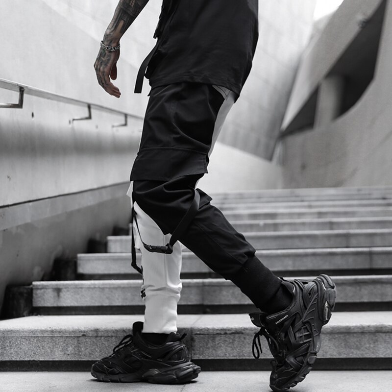 Pantalon-Hip-Hop-pour-hommes-jogging-Streetwear-Harem-surv-tement-rubans-collection-2020