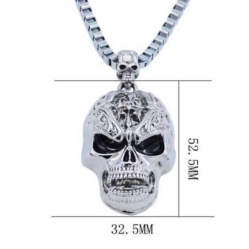 Collier-Hip-hop-en-m-tal-pendentif-cr-ne-cr-ne-gothique-cha-ne-squelette-tendance