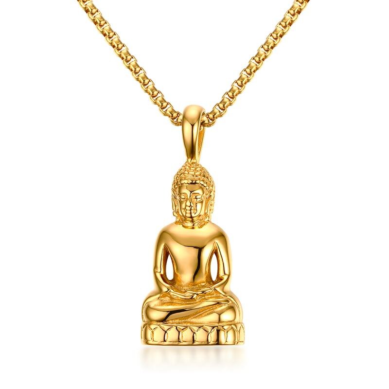 Collier-pendentif-bouddha-pour-homme-amulette-Bodhisattva-Talisman-couleur-or-en-acier-inoxydable-bijoux-la-mode