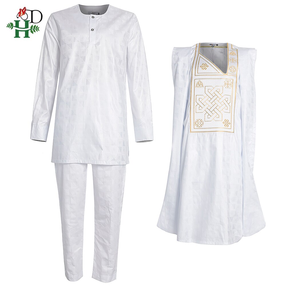 H-D-ensemble-3-pi-ces-en-Bazin-Riche-africain-pour-hommes-tenues-Ankara-Dashiki-Agbada