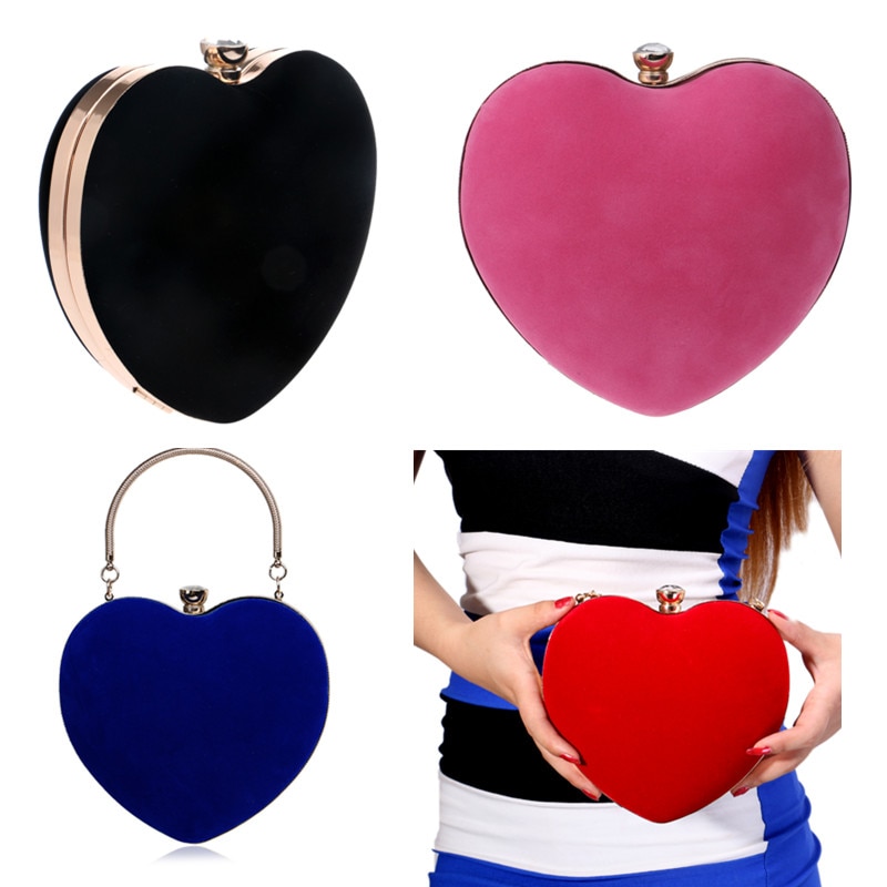 Sac-main-de-soir-e-en-velours-dor-pour-femmes-petits-diamants-Design-coeur-rouge-sac