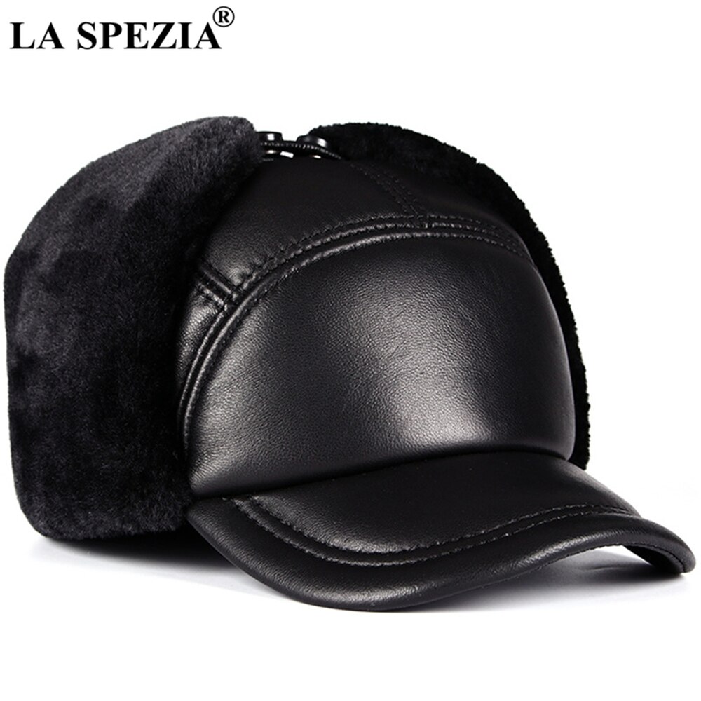 LA-SPEZIA-chapeau-d-hiver-en-cuir-v-ritable-de-mouton-pour-homme-couvre-chef-bombardier