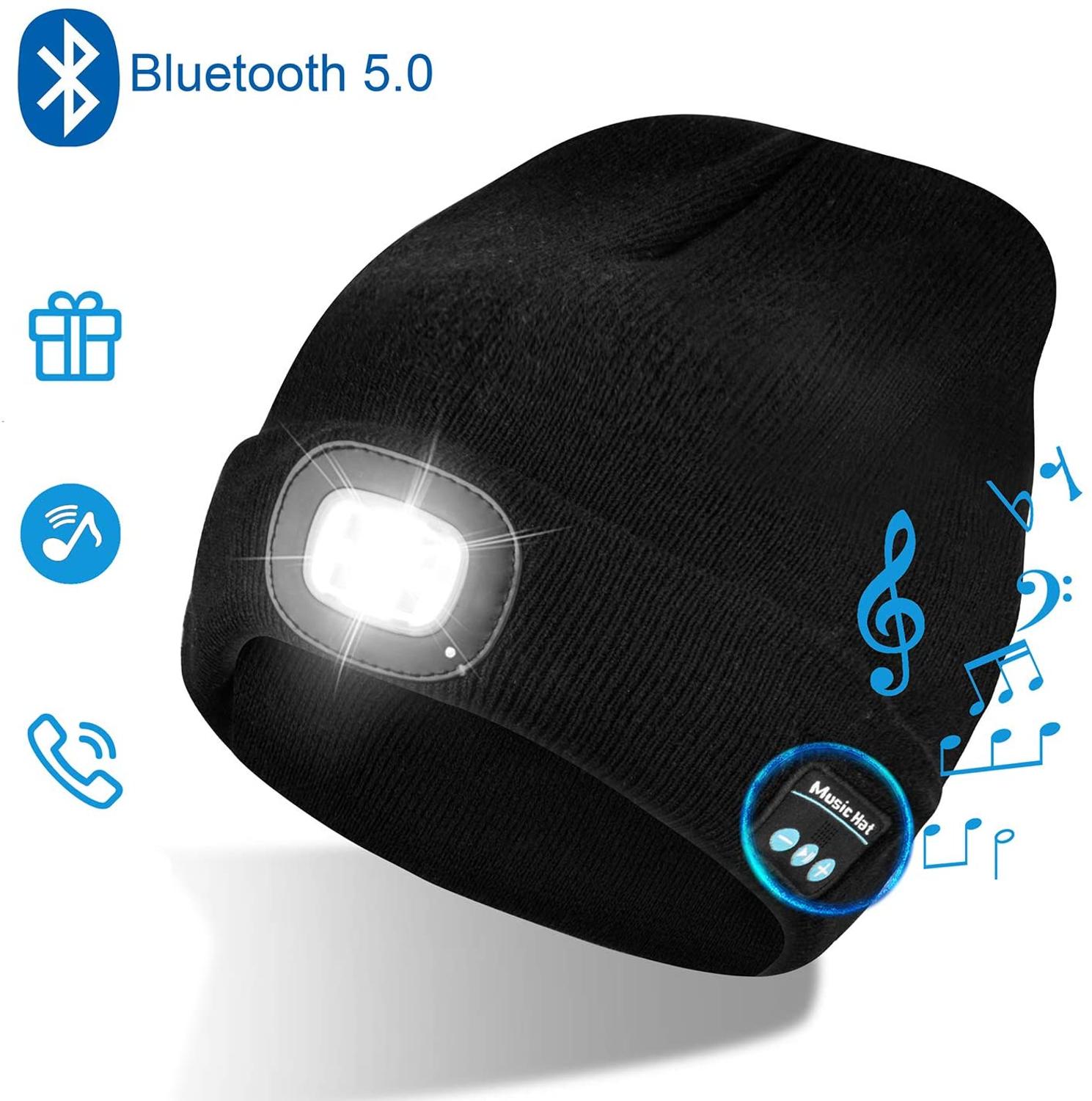 Bonnet-unisexe-Bluetooth-bonnet-LED-casque-d-coute-sans-fil-bonnet-clair-Rechargeable-par-USB-st