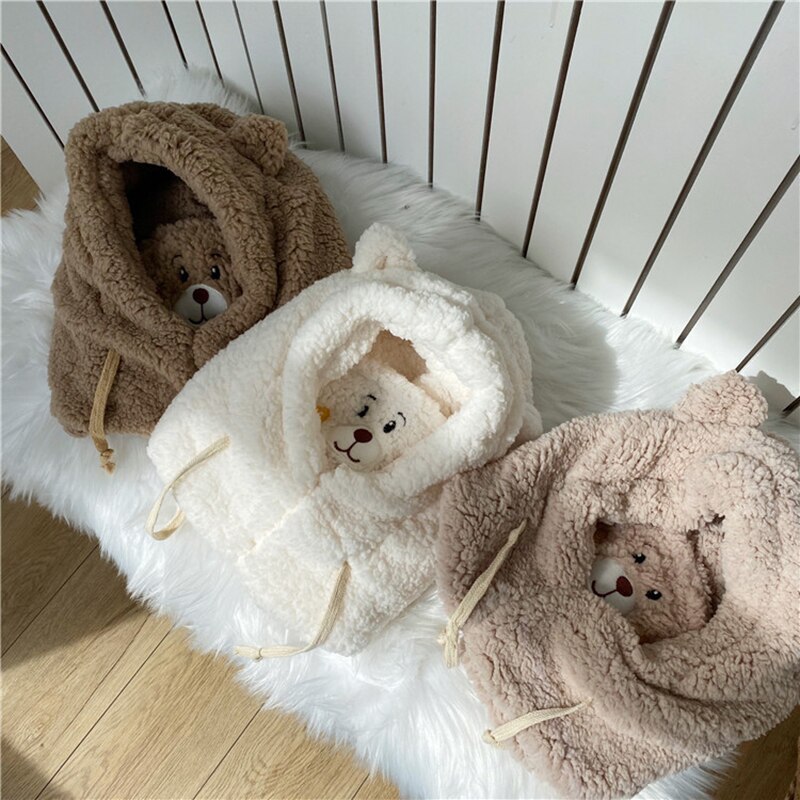 Chapeau-en-peluche-pour-femme-et-fille-mignon-ours-de-dessin-anim-japonais-Protection-d-oreille