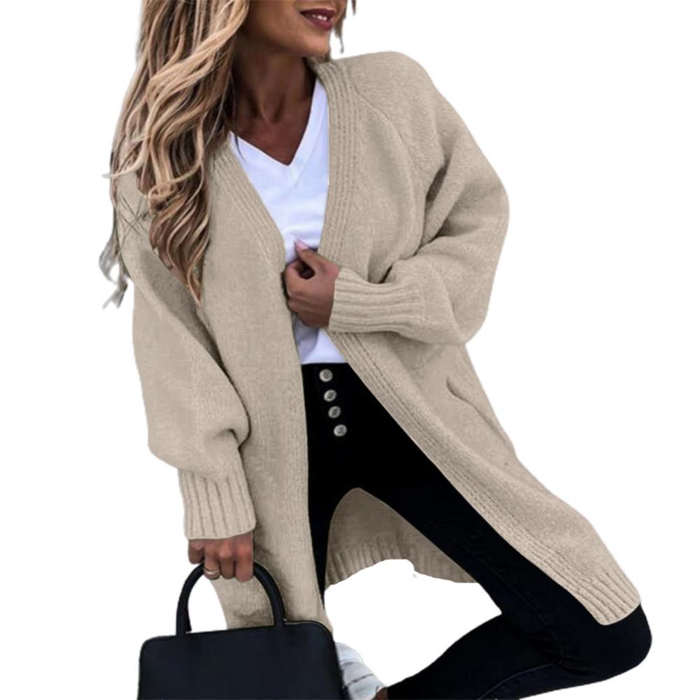 Manteau-de-pull-manches-longues-pour-la-maison-poche-longue-couleur-unie-automne-et-hiver