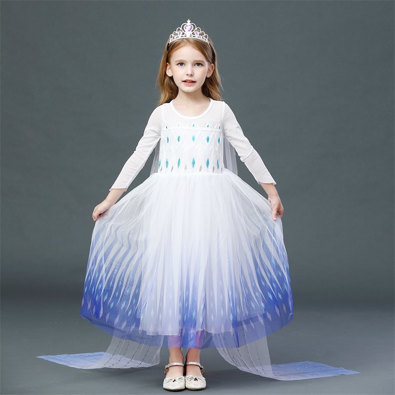 Robe-de-princesse-Cosplay-pour-filles-de-4-10-ans-v-tements-de-carnaval-no-l