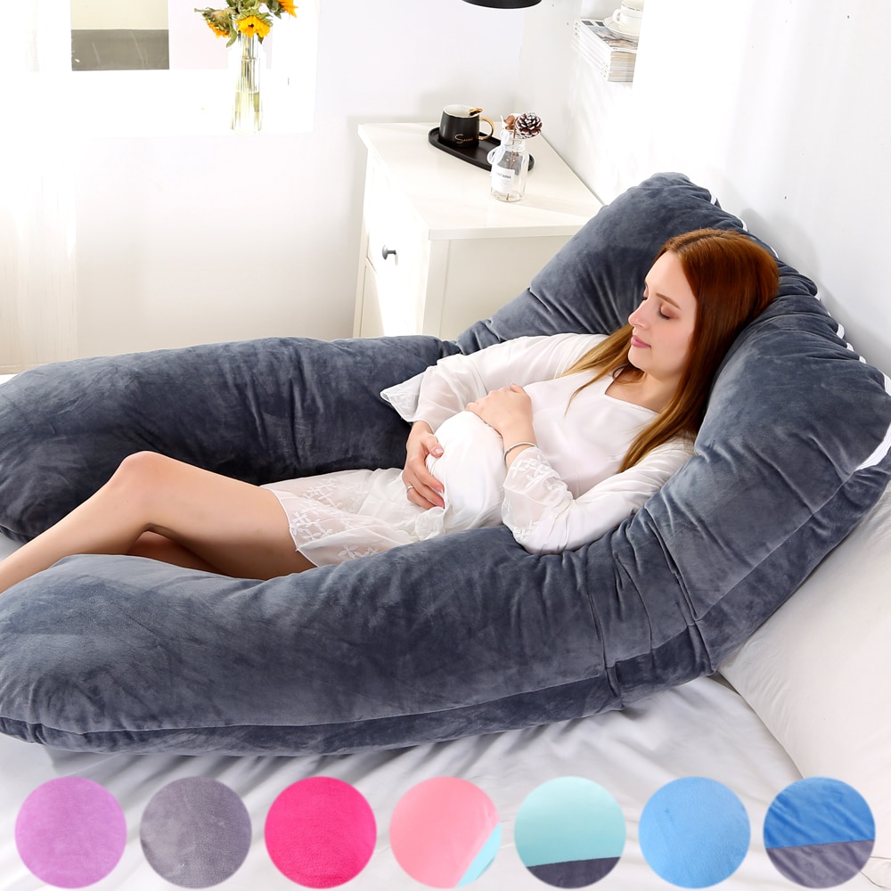 Coussin-de-Grossesse-pour-Femme-Enceinte-Coussins-de-Maternit-Support-d-Allaitement-pour-le-Sommeil-116x65cm