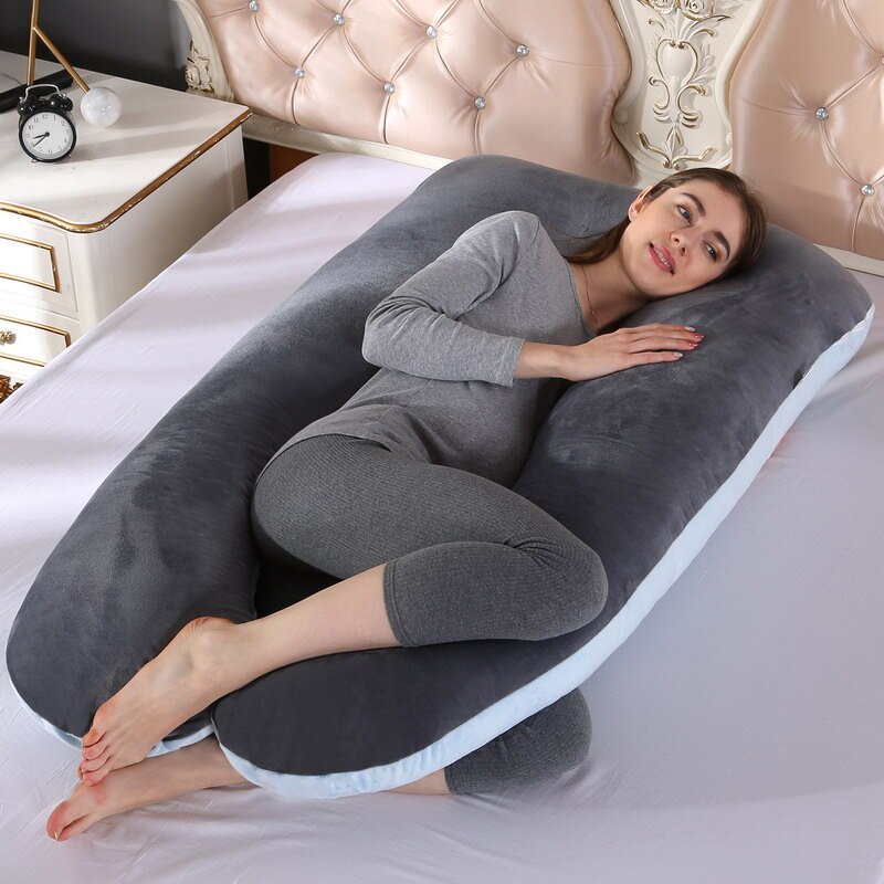 Coussin-de-Grossesse-pour-Femme-Enceinte-Coussins-de-Maternit-Support-d-Allaitement-pour-le-Sommeil-116x65cm