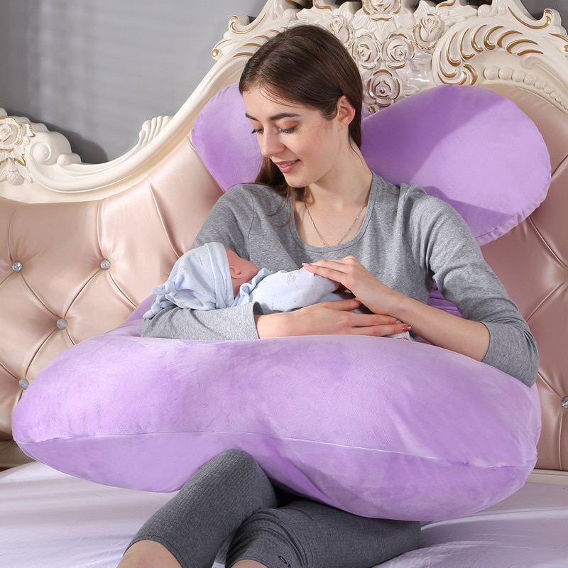 Coussin-de-Grossesse-pour-Femme-Enceinte-Coussins-de-Maternit-Support-d-Allaitement-pour-le-Sommeil-116x65cm