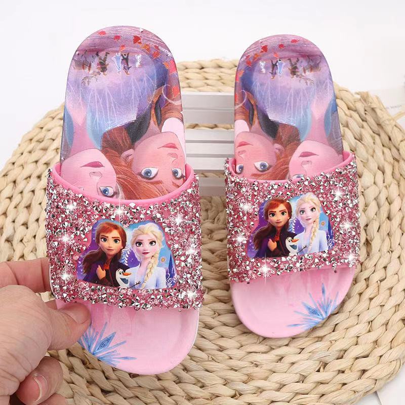 Chaussures-de-plage-pour-filles-chaussons-de-princesse-de-dessin-anim-Disney-la-reine-des-neiges