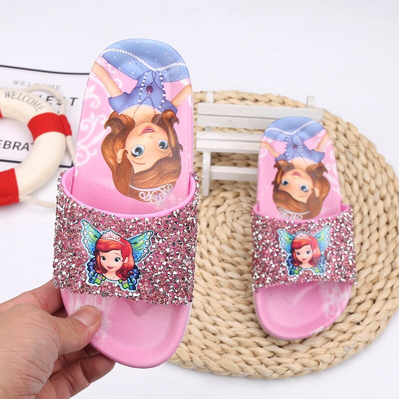 Chaussures-de-plage-pour-filles-chaussons-de-princesse-de-dessin-anim-Disney-la-reine-des-neiges