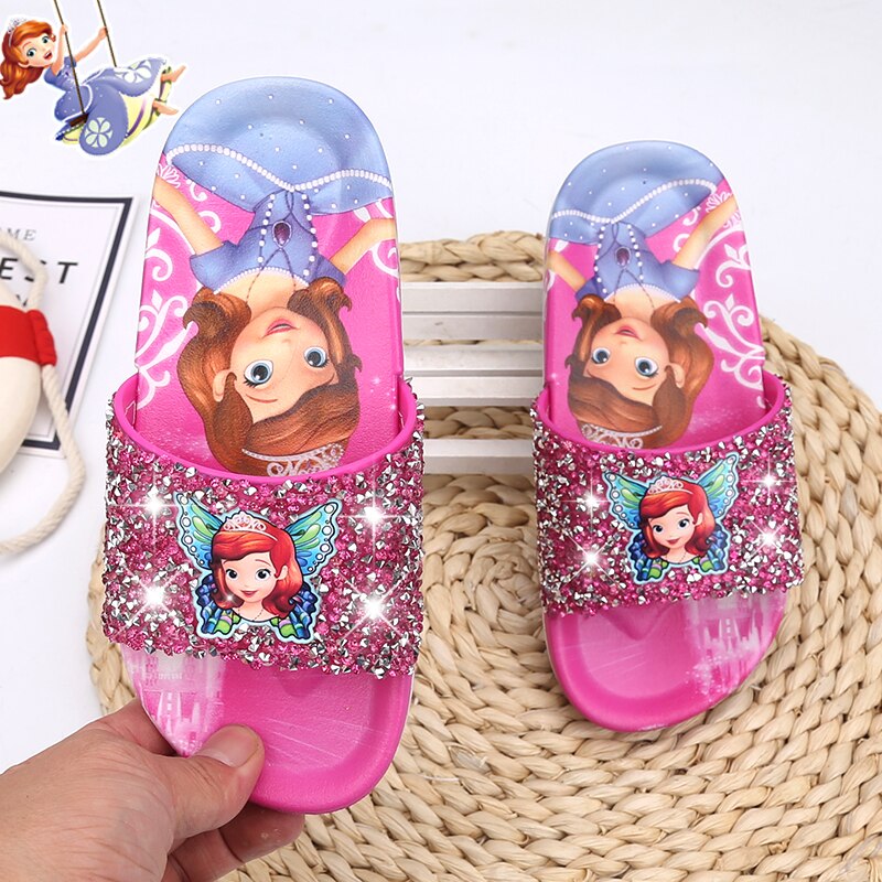 Chaussures-de-plage-pour-filles-chaussons-de-princesse-de-dessin-anim-Disney-la-reine-des-neiges