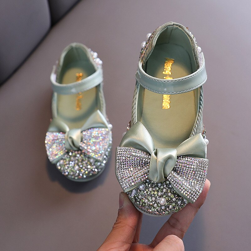 Chaussures-en-Cuir-Plates-avec-N-ud-en-Strass-pour-Enfant-Fille-B-b-Chaussures-de