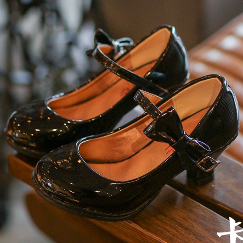 Chaussures-talons-hauts-avec-n-ud-papillon-pour-filles-princesse-sandales-en-cuir-pour-l-automne