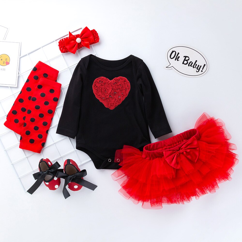 Ensemble-3-pi-ces-pour-b-b-fille-maillot-manches-longues-imprim-coccinelle-jupe-Tutu-volants