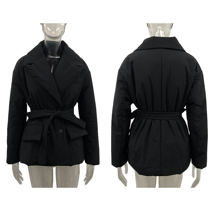 Malina-veste-en-coton-avec-poches-simples-pour-femme-manteaux-Double-boutonnage-solide-ceinture-nouer-crant