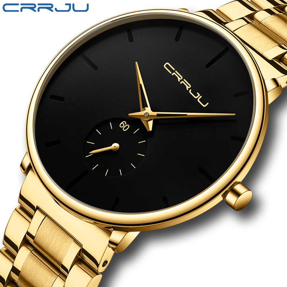 CRRJU-montre-bracelet-en-acier-inoxydable-pour-homme-accessoire-de-luxe-tanche-Quartz